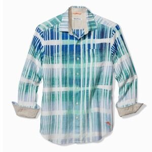 Tommy Bahama Big & Tall Okeechobee Ombré Breezer Linen Shirt - Size XLT